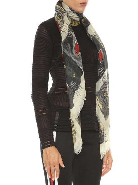 gucci tiger silk|Gucci shawl women.